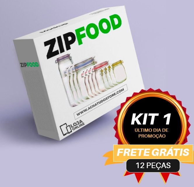 ZipFood - Organizador de Comida, saco de armazenamento reutilizável para comida